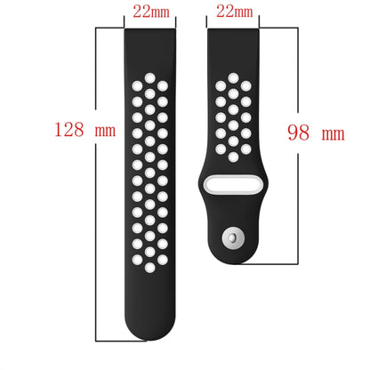 For Garmin Forerunner 965 22mm Sports Breathable Silicone Watch Band(Grey+Black) -  by PMC Jewellery | Online Shopping South Africa | PMC Jewellery