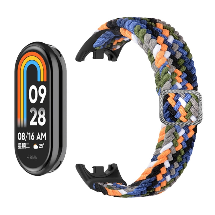 For Xiaomi Mi Band 8 ENKAY Hat-Prince 2 in 1 Set Full Coverage Screen Protector + Elastic Braided Nylon Watch Band(Rainbow) -  by ENKAY | Online Shopping South Africa | PMC Jewellery