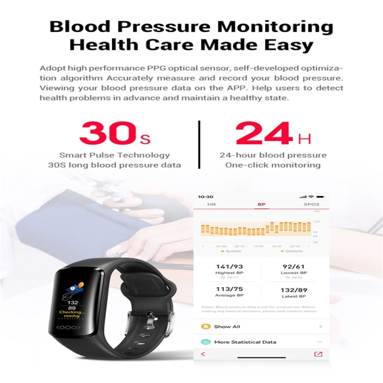 TK30 0.96 inch Color Screen Smart Watch,Support Heart Rate / Blood Pressure / Blood Oxygen / Blood Glucose Monitoring(Blue) - Smart Wristbands by PMC Jewellery | Online Shopping South Africa | PMC Jewellery