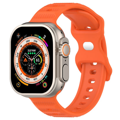 For Apple Watch SE 2022 40mm Reverse Buckle Dot Texture Silicone Watch Band(Orange) - Watch Bands by PMC Jewellery | Online Shopping South Africa | PMC Jewellery