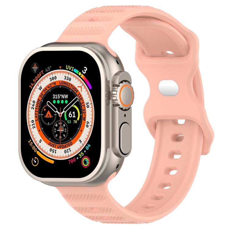 For Apple Watch SE 40mm Reverse Buckle Dot Texture Silicone Watch Band(Pink) - Watch Bands by PMC Jewellery | Online Shopping South Africa | PMC Jewellery