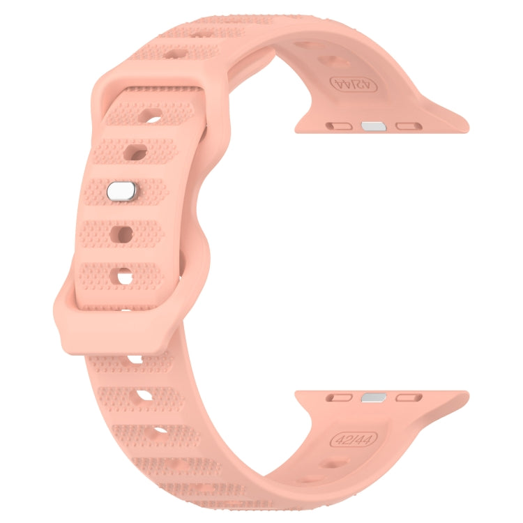 For Apple Watch SE 40mm Reverse Buckle Dot Texture Silicone Watch Band(Pink) - Watch Bands by PMC Jewellery | Online Shopping South Africa | PMC Jewellery