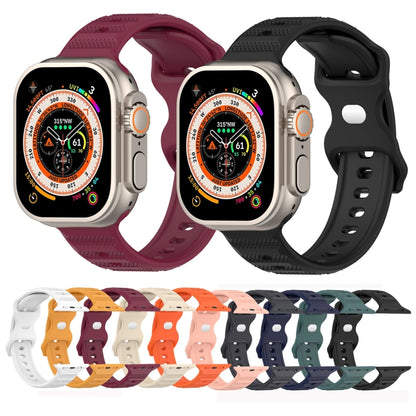 For Apple Watch 3 38mm Reverse Buckle Dot Texture Silicone Watch Band(Dark Gray) - Watch Bands by PMC Jewellery | Online Shopping South Africa | PMC Jewellery