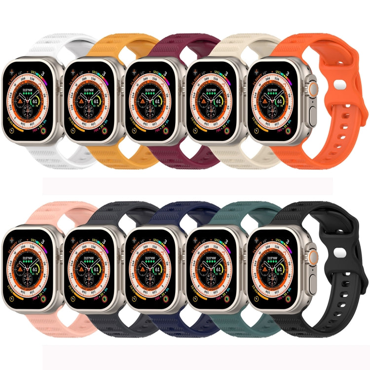 For Apple Watch 4 40mm Reverse Buckle Dot Texture Silicone Watch Band(Orange) - Watch Bands by PMC Jewellery | Online Shopping South Africa | PMC Jewellery