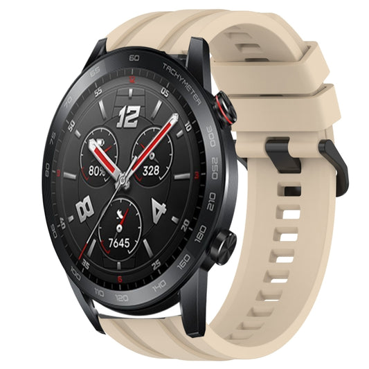 For Huawei Watch GT3 Pro 46mm Long & Short Sports Solid Color Silicone Watch Band Set(Khaki) - Watch Bands by PMC Jewellery | Online Shopping South Africa | PMC Jewellery