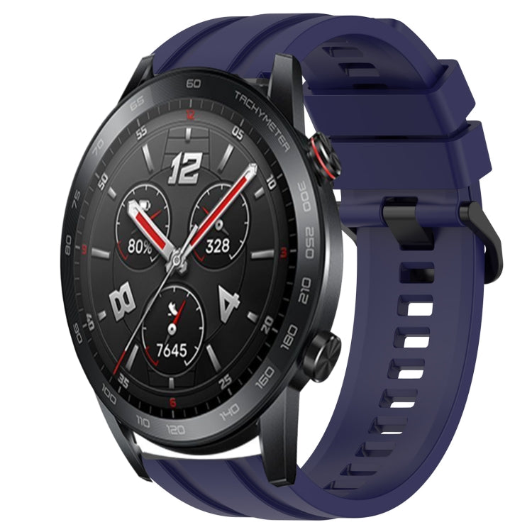 For Huawei Watch GT3 Pro 46mm Long & Short Sports Solid Color Silicone Watch Band Set(Midnight Blue) - Watch Bands by PMC Jewellery | Online Shopping South Africa | PMC Jewellery