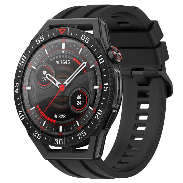 For Huawei Watch GT3 SE Long & Short Sports Solid Color Silicone Watch Band Set(Black) - Watch Bands by PMC Jewellery | Online Shopping South Africa | PMC Jewellery