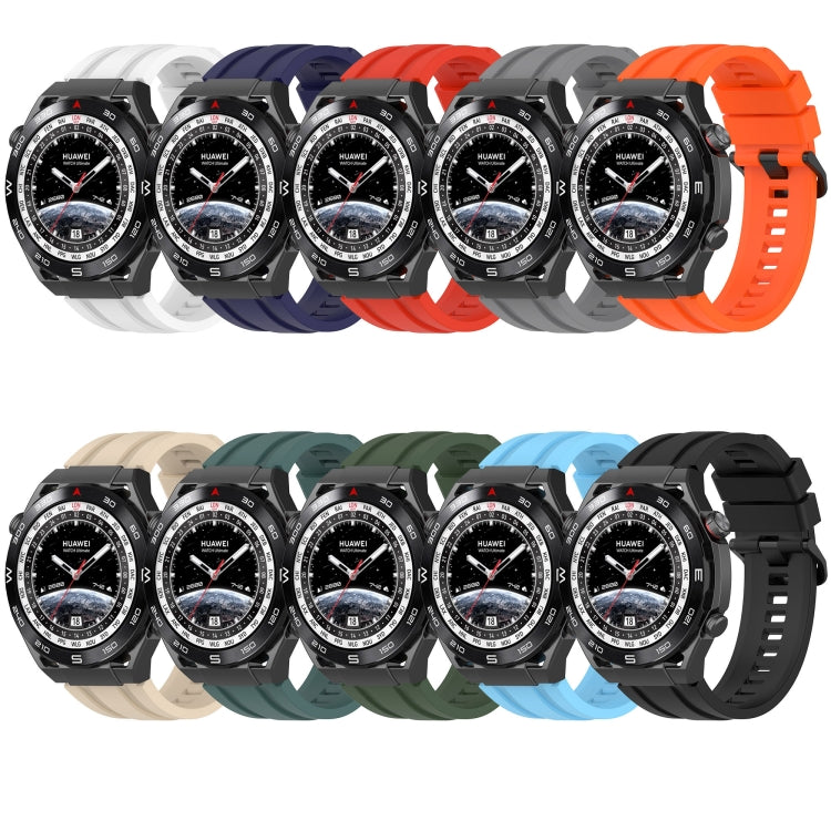 For Huawei Watch GT3  46mm Long & Short Sports Solid Color Silicone Watch Band Set(Black) - Watch Bands by PMC Jewellery | Online Shopping South Africa | PMC Jewellery