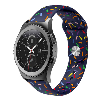 For Samsung Galaxy watch Active 40mm Sports Rainbow Dots Silicone Buckle Watch Band(Blue) - Watch Bands by PMC Jewellery | Online Shopping South Africa | PMC Jewellery