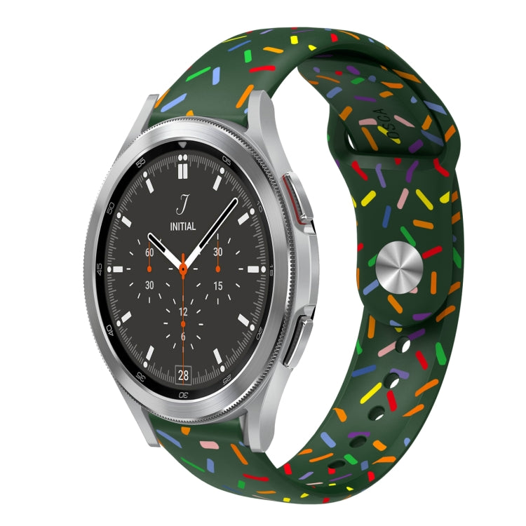 For Samsung Gear S2 Classic Sports Rainbow Dots Silicone Buckle Watch Band(Green) - Watch Bands by PMC Jewellery | Online Shopping South Africa | PMC Jewellery