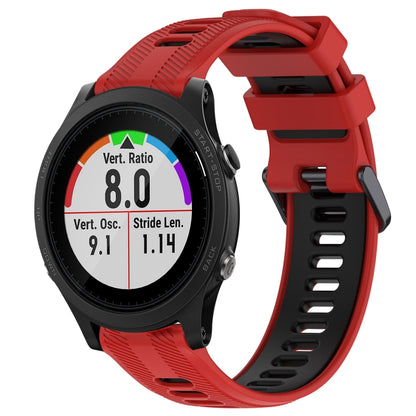 For Garmin Forerunner 935 Sports Two-Color Silicone Watch Band(Red+Black) - Watch Bands by PMC Jewellery | Online Shopping South Africa | PMC Jewellery