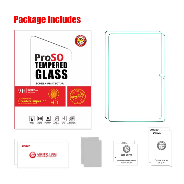 For Honor Pad X8 Pro / X9 11.5 2pcs ENKAY Hat-Prince 0.33mm Explosion-proof Tempered Glass Film - For Huawei MediaPad by ENKAY | Online Shopping South Africa | PMC Jewellery