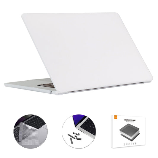 For MacBook Air 15.3 A2941 ENKAY US Version 3 in 1 Matte Protective Case with TPU Keyboard Film & Anti-dust Plugs(White) - MacBook Air Cases by ENKAY | Online Shopping South Africa | PMC Jewellery