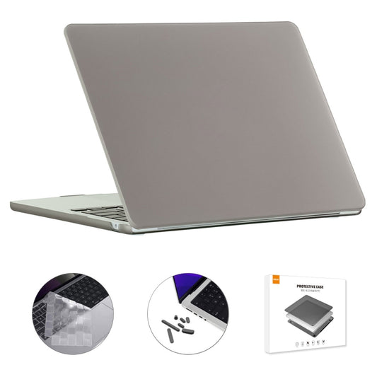 For MacBook Air 15.3 A2941 ENKAY EU Version 3 in 1 Matte Protective Case with TPU Keyboard Film & Anti-dust Plugs(Grey) - MacBook Air Cases by ENKAY | Online Shopping South Africa | PMC Jewellery