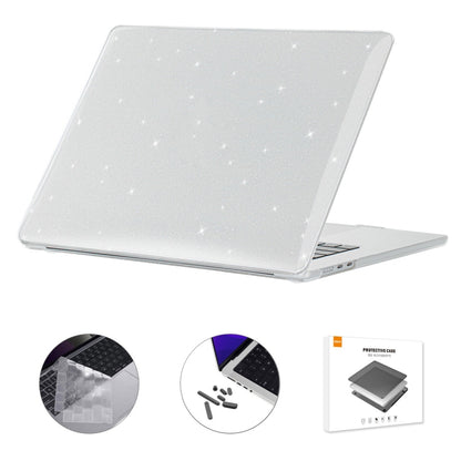 For MacBook Air 15.3 A2941 ENKAY EU Version 3 in 1 Bling Crystal Protective Case with TPU Keyboard Film & Anti-dust Plugs(Transparent) - MacBook Air Cases by ENKAY | Online Shopping South Africa | PMC Jewellery