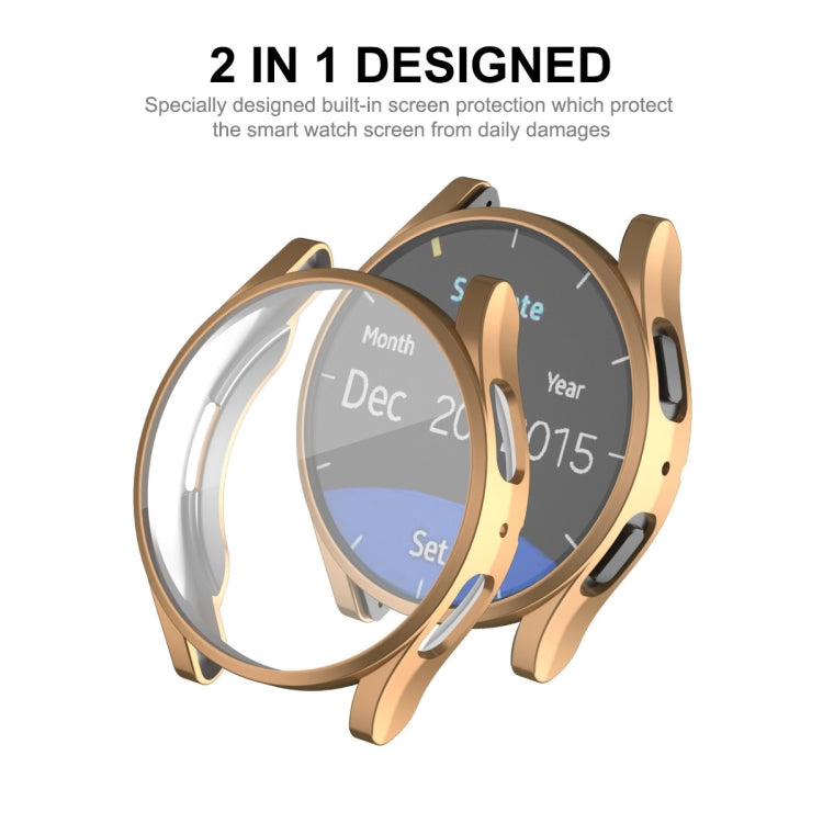 For Samsung Galaxy Watch6 44mm ENKAY Hat-Prince Full Coverage Electroplated Soft TPU Case with Screen Protection(Gold) - Watch Cases by ENKAY | Online Shopping South Africa | PMC Jewellery