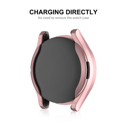 For Samsung Galaxy Watch6 40mm ENKAY Hat-Prince Full Coverage Electroplated Soft TPU Case with Screen Protection(Silver) - Watch Cases by ENKAY | Online Shopping South Africa | PMC Jewellery