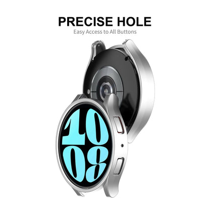 For Samsung Galaxy Watch6 44mm ENKAY Hat-Prince Electroplated Hard PC Case + 0.2mm 9H Glass Screen Protector(Black) - Watch Cases by ENKAY | Online Shopping South Africa | PMC Jewellery