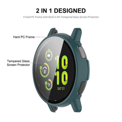 For Garmin Active 5 ENKAY Hat-Prince Full Coverage PC + Tempered Glass Film Integrated Watch Case(Transparent) - Watch Cases by ENKAY | Online Shopping South Africa | PMC Jewellery