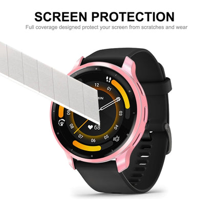 For Garmin Venu 3 ENKAY Hat-Prince Full Coverage Electroplated TPU Watch Case with Screen Protection(Rose Gold) - Watch Cases by ENKAY | Online Shopping South Africa | PMC Jewellery