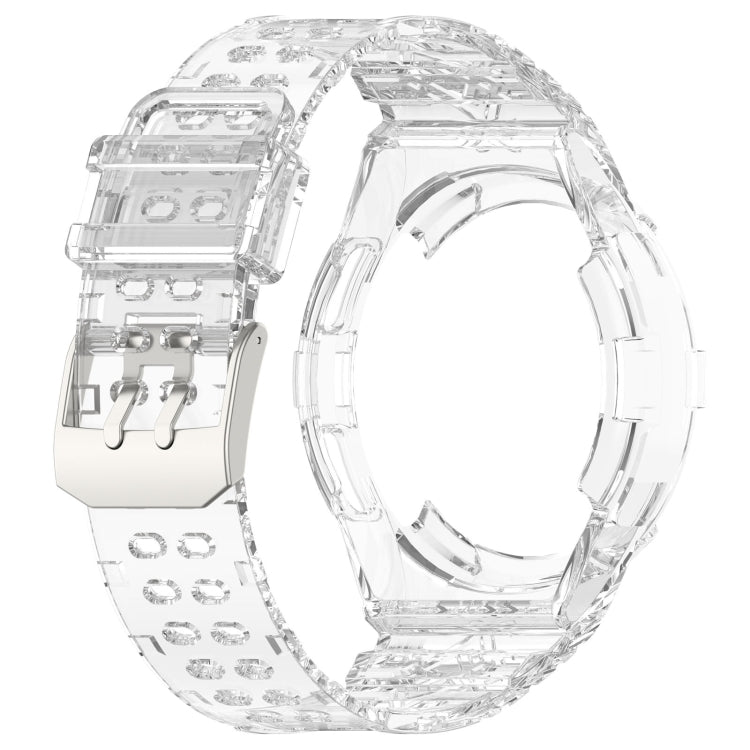 For Samsung Galaxy Watch6 Classic 43mm  R950 Glacier TPU Integrated Watch Band(Transparent) - Watch Bands by PMC Jewellery | Online Shopping South Africa | PMC Jewellery