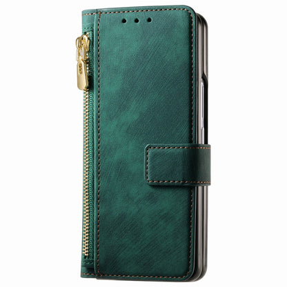 For Samsung Galaxy Z Fold5 5G Retro MagSafe Magnetic Zipper Wallet Leather Phone Case(Green) - Galaxy Z Fold5 Cases by PMC Jewellery | Online Shopping South Africa | PMC Jewellery