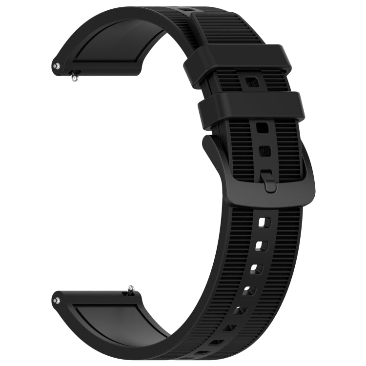 For Garmin Vivoactive 4 22mm Textured Silicone Solid Color Watch Band(Black) - Watch Bands by PMC Jewellery | Online Shopping South Africa | PMC Jewellery