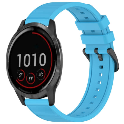 For Garmin Vivoactive 4 22mm Textured Silicone Solid Color Watch Band(Sky Blue) - Watch Bands by PMC Jewellery | Online Shopping South Africa | PMC Jewellery