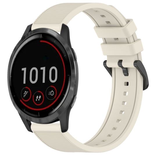 For Garmin Vivoactive 4 22mm Textured Silicone Solid Color Watch Band(Starlight) - Watch Bands by PMC Jewellery | Online Shopping South Africa | PMC Jewellery