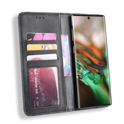 Magnetic Buckle Retro Crazy Horse Texture Horizontal Flip Leather Case for Galaxy Note 10 , with Holder & Card Slots & Photo Frame(Black) - Galaxy Phone Cases by PMC Jewellery | Online Shopping South Africa | PMC Jewellery