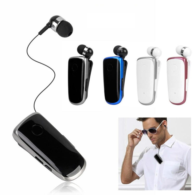 K39 Wireless Bluetooth Headset CSR DSP chip In-Ear Vibrating Alert Wear Clip Hands Free Earphone (White) - Bluetooth Earphone by PMC Jewellery | Online Shopping South Africa | PMC Jewellery