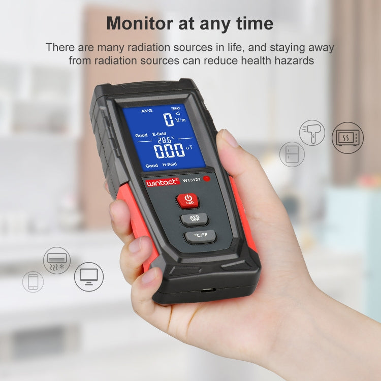 Wintact WT3121 Electromagnetic Radiation Tester Household Appliances Radiation Detector Electromagnetic Radiation Meter - Radiation Detector by Wintact | Online Shopping South Africa | PMC Jewellery