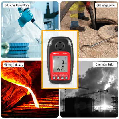 WINTACT WT8822 Hydrogen Sulfide Detector Independent H2S Gas Sensor Warning-up High Sensitive Poisoning Alarm Detector - Gas Monitor by Wintact | Online Shopping South Africa | PMC Jewellery