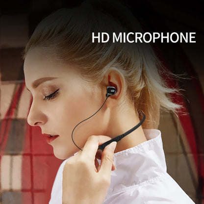 DM-22 Magnetic Bluetooth Earphone DM-22 Neckband Sport headset with Mic Wireless Handsfree Earphoness(Black) - Neck-mounted Earphone by PMC Jewellery | Online Shopping South Africa | PMC Jewellery