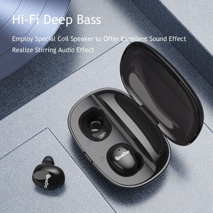 OneDer W12 Wireless Earphone with Waterproof IPX5 HD Stereo Sound TWS Bluetooth Earphone(Black) - TWS Earphone by OneDer | Online Shopping South Africa | PMC Jewellery