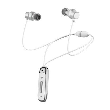 BT315 Sport Bluetooth Headset Wireless Stereo Earphone Bluetooth 4.1 Earpiece With Mic Sport Bass Magnetic Necklace Earpiece(White) - Sport Earphone by PMC Jewellery | Online Shopping South Africa | PMC Jewellery