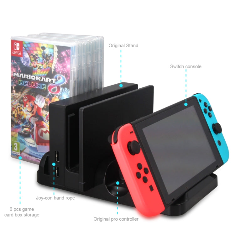 Multi-function Charging Dock Game Disc Storage Stand For Nintendo Switch Game Accessories - Charger & Power by DOBE | Online Shopping South Africa | PMC Jewellery