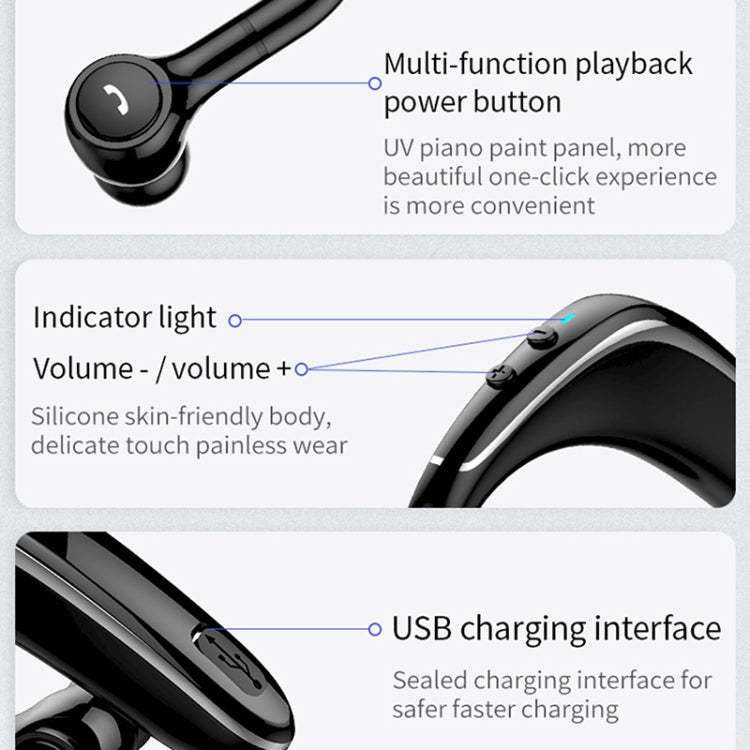 YL-6S Wireless Bluetooth Earphone Sealed In-ear Earbuds 180 Degree Freely Rotating Earpiece(Black) - Bluetooth Earphone by PMC Jewellery | Online Shopping South Africa | PMC Jewellery