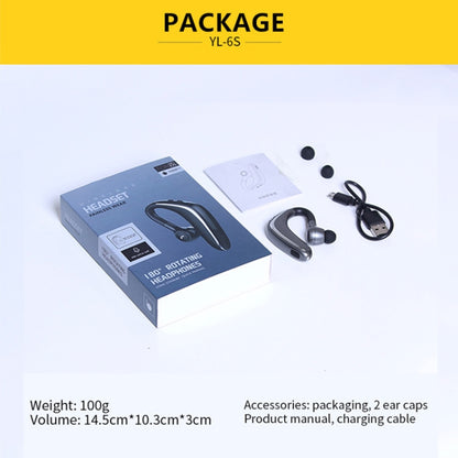 YL-6S Wireless Bluetooth Earphone Sealed In-ear Earbuds 180 Degree Freely Rotating Earpiece(Gray) - Bluetooth Earphone by PMC Jewellery | Online Shopping South Africa | PMC Jewellery