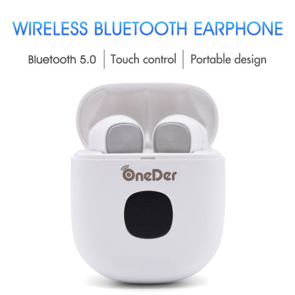 Oneder W16 TWS Bluetooth 5.0 Wireless Bluetooth Earphone with Charging Box, Support HD Call & LED Display Battery(Pink) - TWS Earphone by OneDer | Online Shopping South Africa | PMC Jewellery