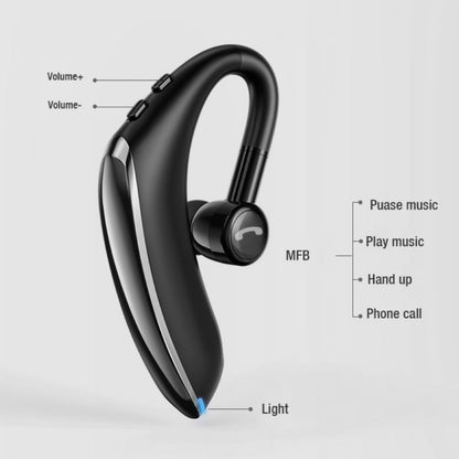 F900 Mini Earhook 180° Freely Rotating Wireless Bluetooth 5.0 Earphone Car Handsfree Call Headphone(Black Gray) - Bluetooth Earphone by PMC Jewellery | Online Shopping South Africa | PMC Jewellery