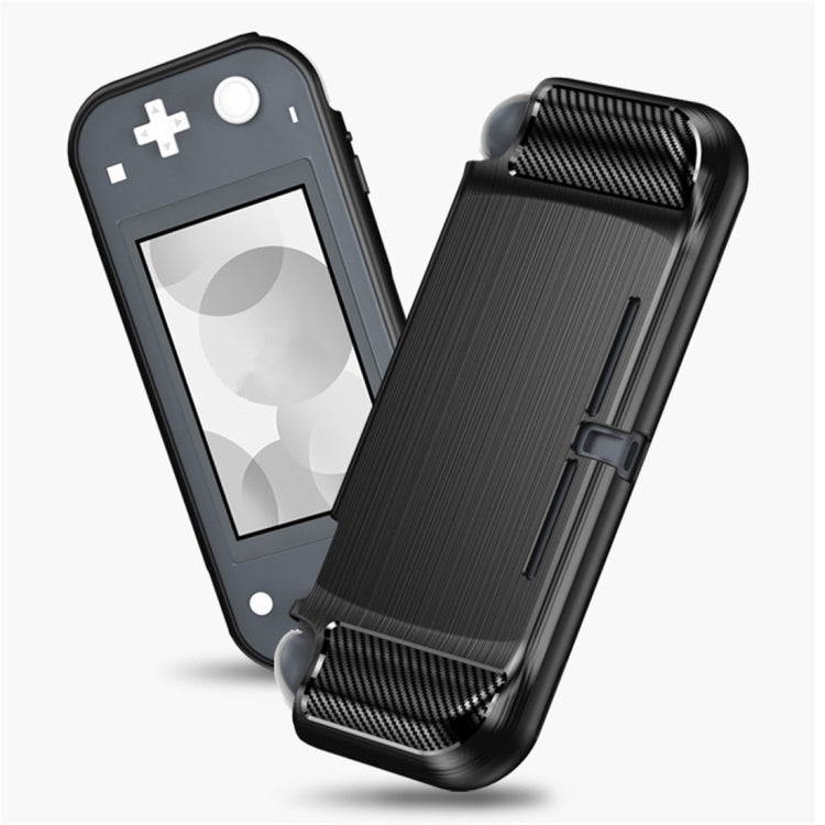 Brushed Texture Carbon Fiber TPU Case For Nintendo Switch Lite(Black) - Cases by PMC Jewellery | Online Shopping South Africa | PMC Jewellery