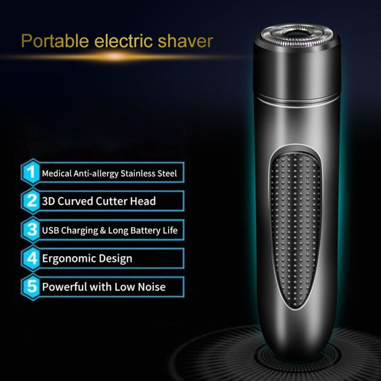 Mini USB Rechargeable Electric Razor Self-service Hair Clipper Shaver(Blue) - Electric Shavers by PMC Jewellery | Online Shopping South Africa | PMC Jewellery