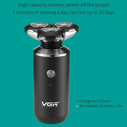 VGR V-317 5W USB Omnidirectional Three-dimensional Floating Three-network Electric Shaver - Electric Shavers by VGR | Online Shopping South Africa | PMC Jewellery