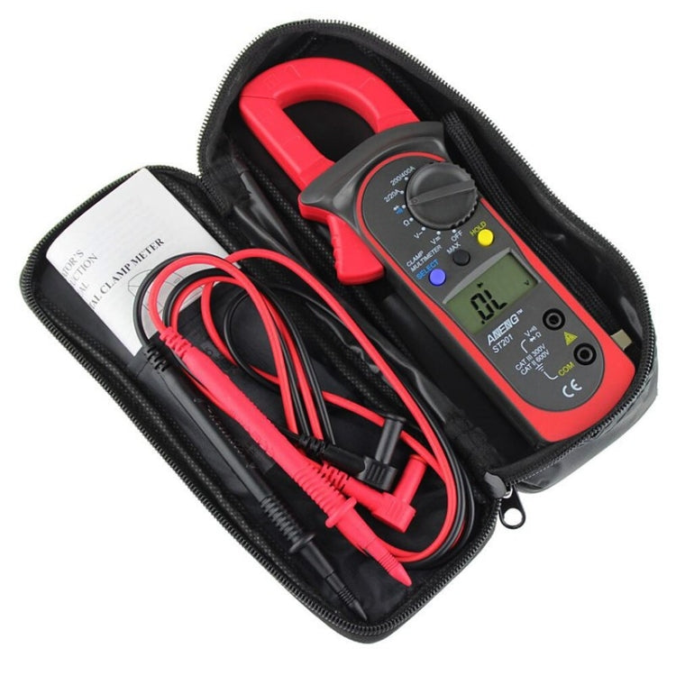 ANENG ST201 AC And DC Digital Clamp Multimeter Voltage And Current Measuring Instrument Tester(Red) - Digital Multimeter by ANENG | Online Shopping South Africa | PMC Jewellery