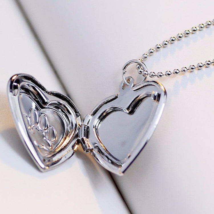 DIY Heart-shaped Photo Frame Memory Locket Pendant Necklace Jewelry(silver) - Necklaces & Pendants by PMC Jewellery | Online Shopping South Africa | PMC Jewellery