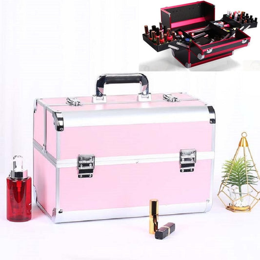 Professional Makeup Box Beauty Salon Manicure Toolbox, Color:Oversized Pink - Storage Boxes by PMC Jewellery | Online Shopping South Africa | PMC Jewellery