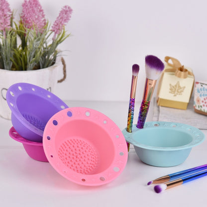 Beauty Tools Silicone Brush Tray Makeup Brush Special Cleaning Bowl(Blue) - Tools by PMC Jewellery | Online Shopping South Africa | PMC Jewellery