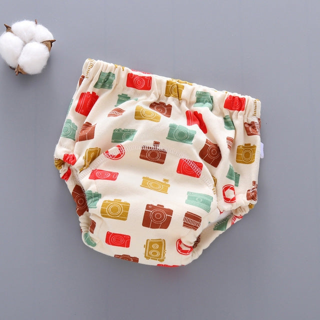 6 Layer Baby Diaper Waterproof  Reusable Cloth Diapers Baby Cotton Training  Underwear Pants Diaper L（12-18KG）(Camera) - Children Underwear by PMC Jewellery | Online Shopping South Africa | PMC Jewellery