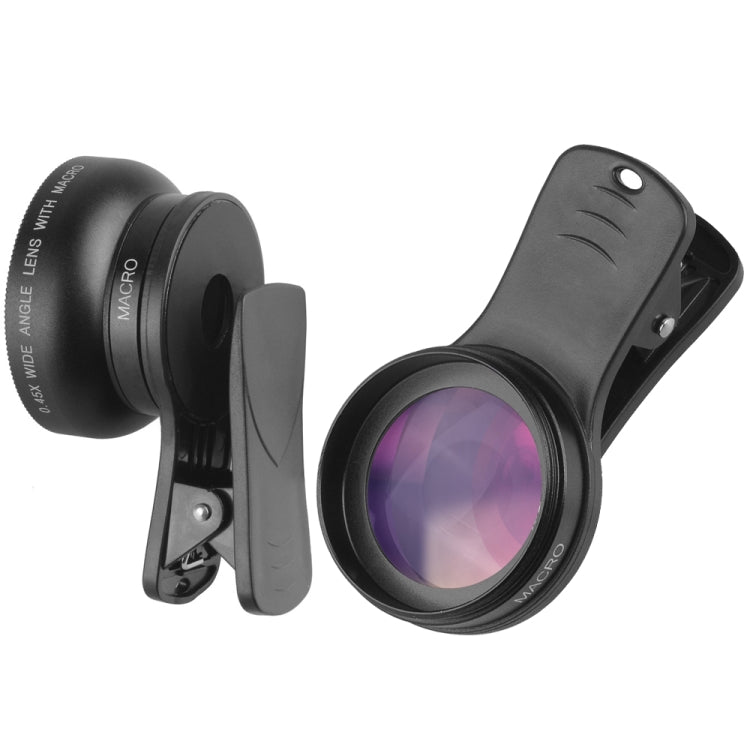 0.45X Ultra Wide Macro Combination Phone Lens with Clip(APL-0.45XWM) - Macro & Wide-angle by APEXEL | Online Shopping South Africa | PMC Jewellery
